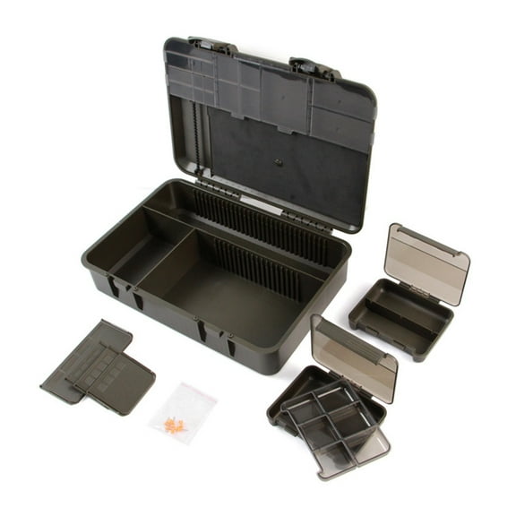 Huhudde Fishing Rigs Line Hook Storage Case Fishing Tackle Box Container Box Internal Divider Organizers Portable Tackle Tray