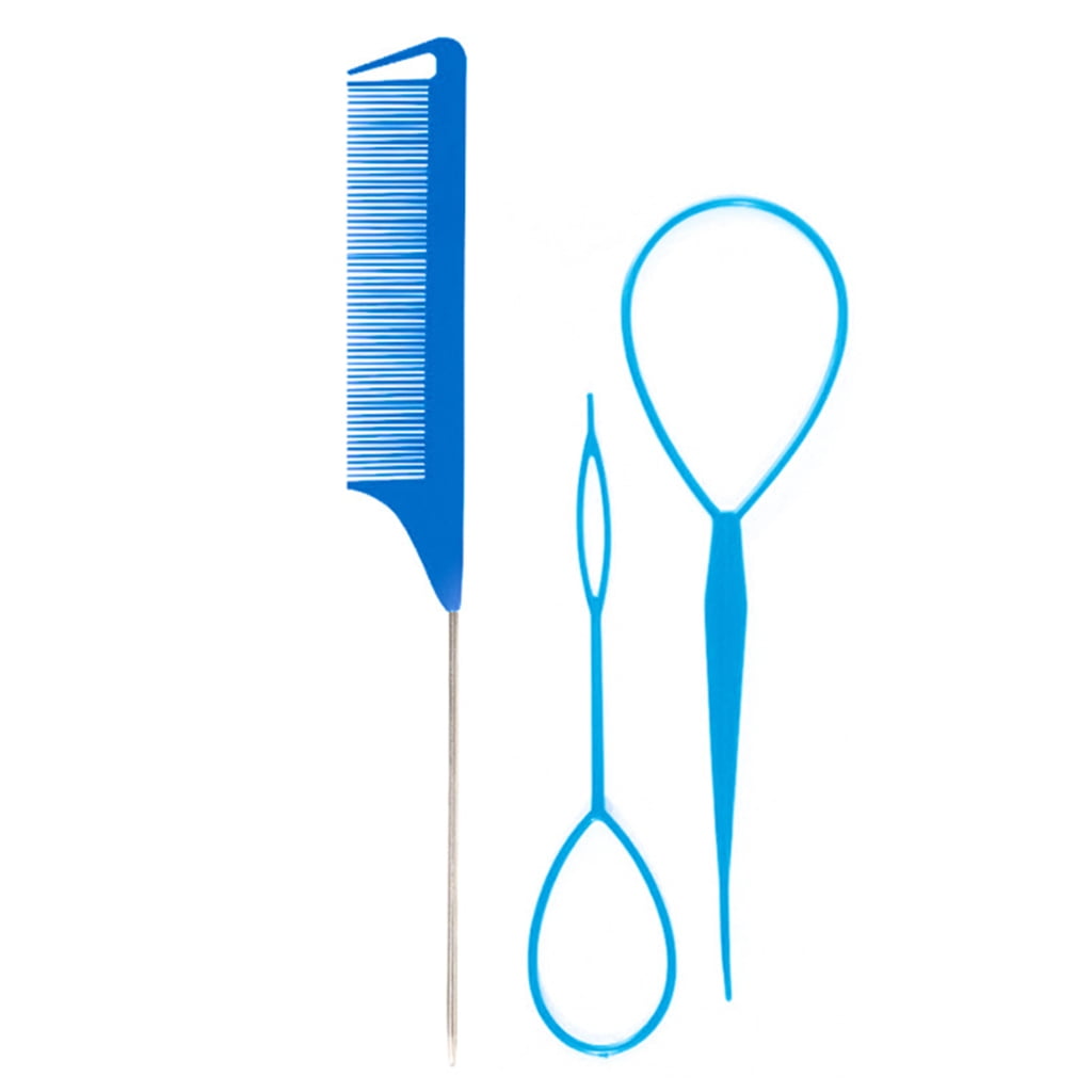 Huhudde French Braid Tool Loop Hair Bands Tail Comb Plastic Pin Tail ...