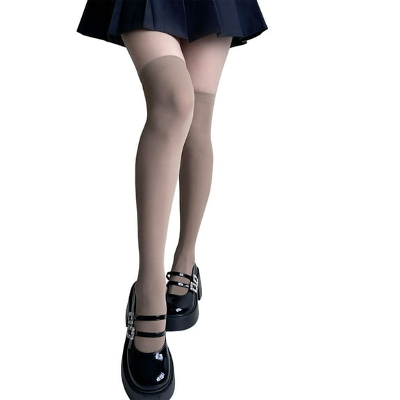 Huhudde Girl Colorful Opaque Stockings for Women Silk Leggings Tights Socks Cosplay Over Knee Thigh High Long Socks