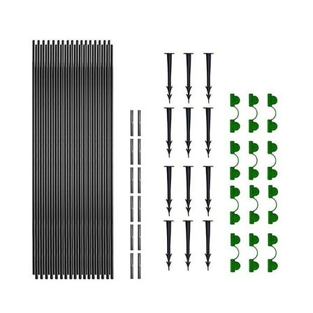 Huhudde Greenhouse Hoops Grow Tunnel Rust-Free Garden Hoops Frame Row Cover for Garden Netting Raised Bed Plant Shade