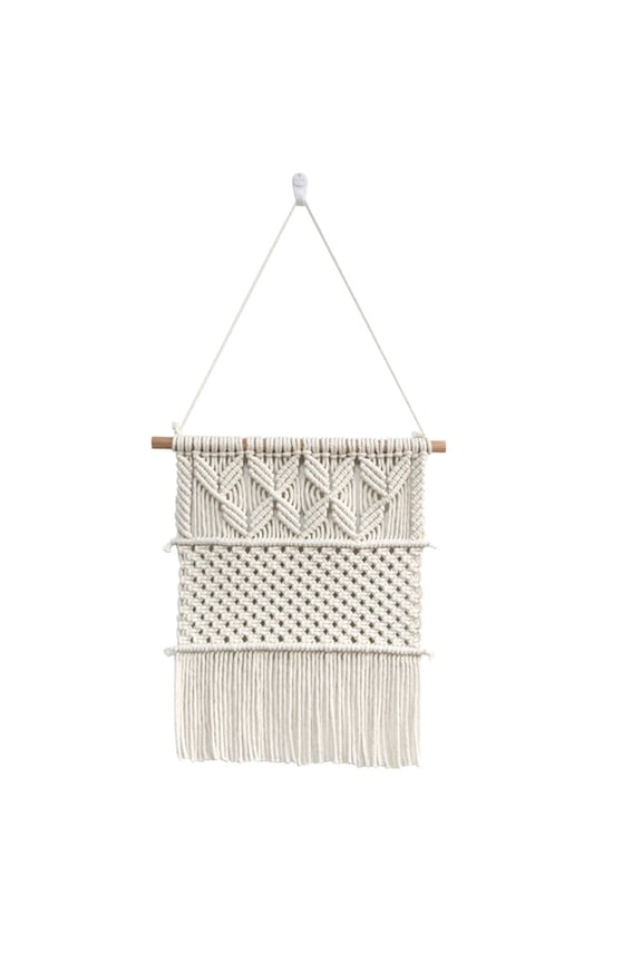 Hanging Jewelry Organizer Macrame Earring Holder Organizer Wall Necklace Organizer for Necklaces Bracelet Earrings Rings
