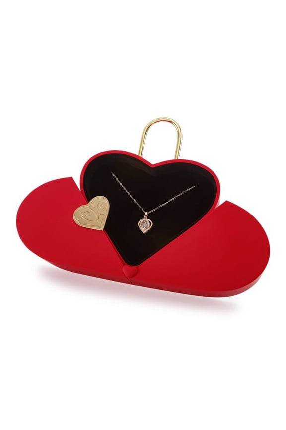 Heart Shape Jewelry Storage Case Compact Travel Box for Multiple Accessories Waterproof Ornament Display Case for Girls