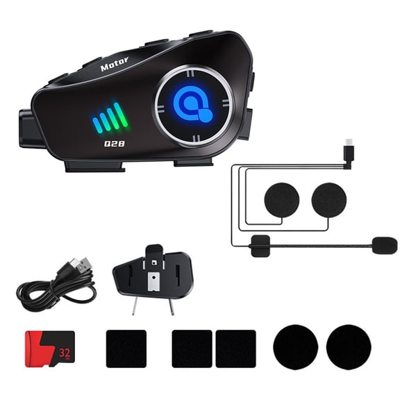 Huhudde Helmets Camera Waterproof Bluetooth-compatible Headset with Driving Recorder