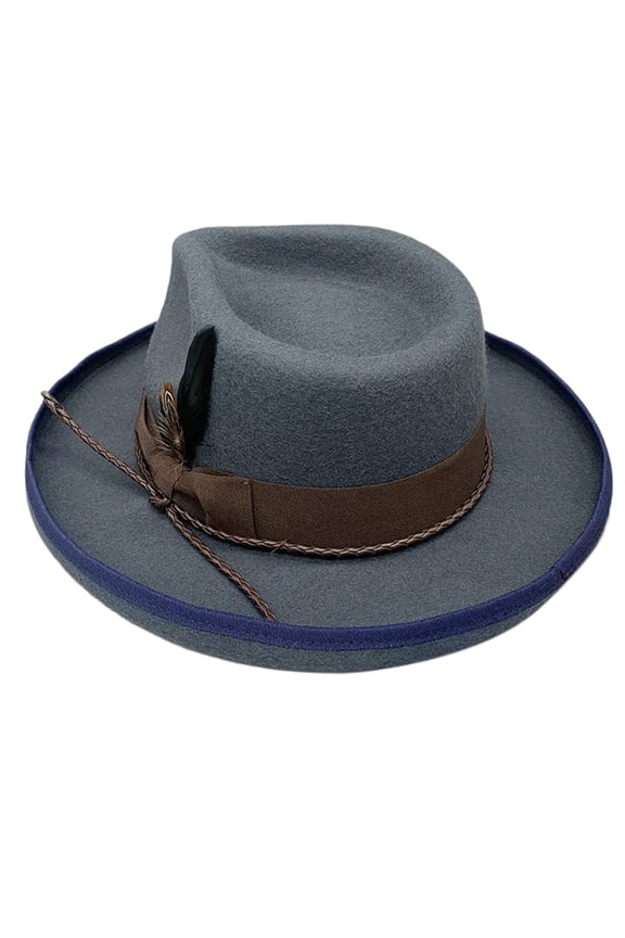 Homburg Fedoras Wool Fedoras Hat Top Hat Classical Porkpie Hat for Boy Men Hat Theme Party Photo Props