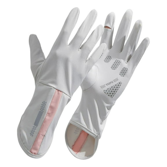 Huhudde Ice Silk Long Thin Driving Gloves Nonslip Mittens Women Sun Protections Gloves Electric Vehicle Riding Touch screens Glo