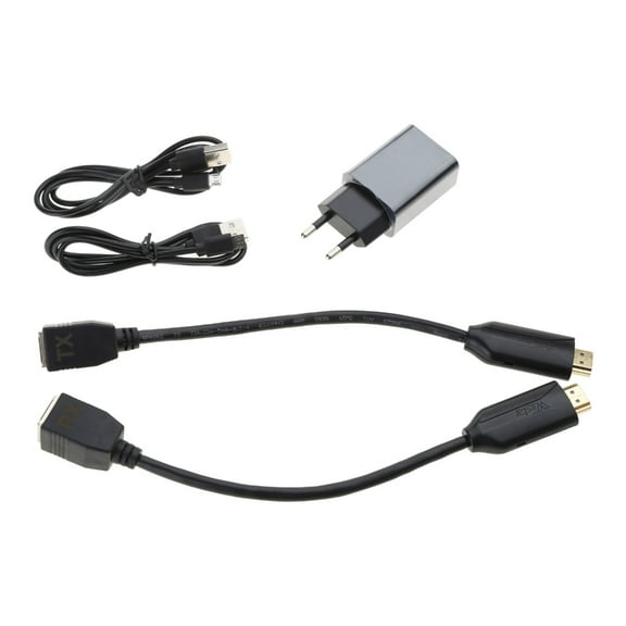Huhudde Integrated Soldering HDMI-RJ45 Lan Ethernet Extender TX RX 2PCS Extension Cable