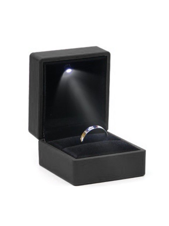 Jewelry Gift Box Ring Pendant Bracelet Necklace Tray Display for Case with LED L