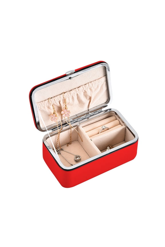 Jewelry Organizer Display Travel for Case Portable Grids Necklace Earrings Ring Stud Ear Storage Box