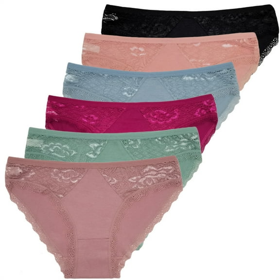 Huhudde Lace Panties Women's Underpants Sweet Floral Briefs Breathable Mesh Panties Underwear Cotton Bikinis Panties Lingerie