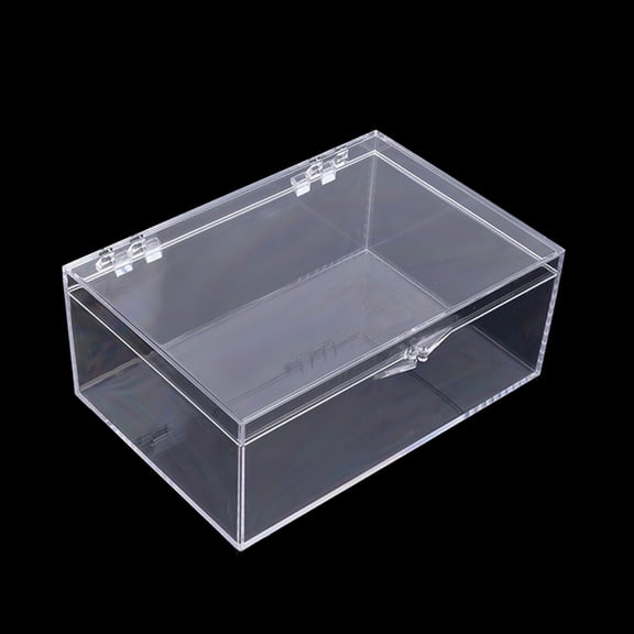 Huhudde Large Capacity Acrylic Storage Box Clear Container for Crafts and Collectibles