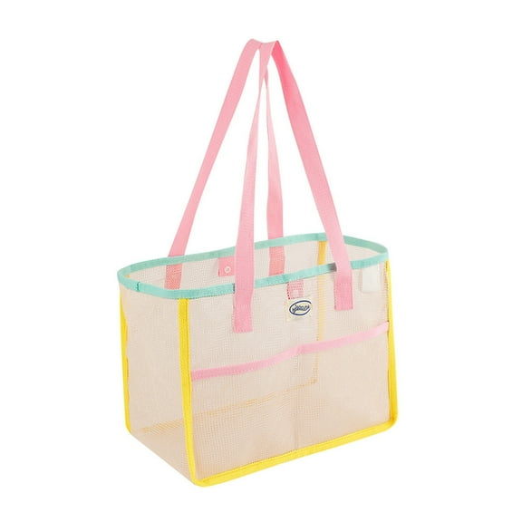 Huhudde Lightweight Foldable Mesh Beach Bag With Quick-Dry Ventilation, Spacious Shoulder For Pool Gym Travel Essentials