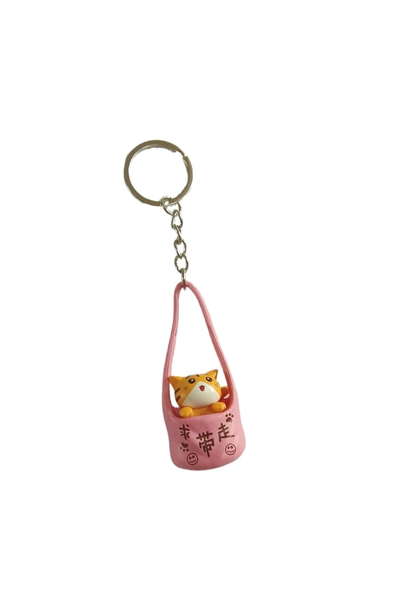 Lovely Kitten Keyring Creative Car Chain Pet Keychain Pendant Bag Charm Cartoon Cats Keychain Hanging Ornament