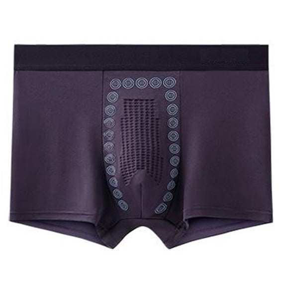 Huhudde Men Comfortable Boxers Briefs Massage Underwear Middle Waist Boxers Shorts Underpants with Pouches for Everyday Wear