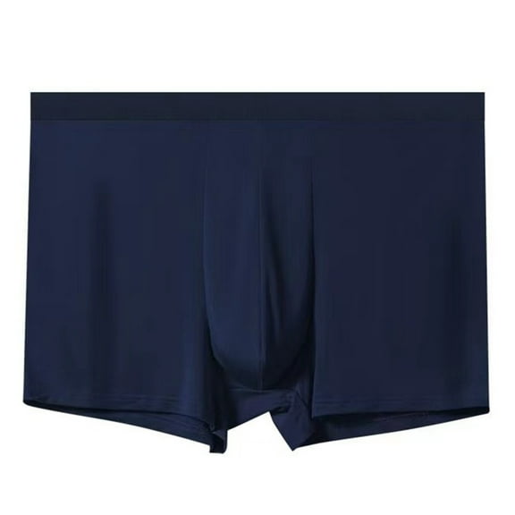 Huhudde Men's Quick Dry Breathable Underwear with Ice Silk Fabric and Wide Waistband U Convex Pouches Boxers Briefs Underpants