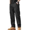 thumbnail image 1 of Huhudde Men's Straight Leg Work Pants Functional Pockets Comfortable Cargo Trousers Polyester Blend Wear Outdoor Activity, 1 of 20