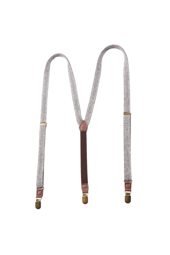 Men's Work Brace with 3 Strong Clip Comfortable Brace Adjustable Y Shape Suspenders Strap for Daily Formal Occasion