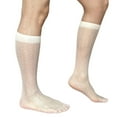 thumbnail image 1 of Huhudde Mens Thin Dress Socks Silk Sheer Business Socks Soft Nylon Work Trouser Socks Over the Calf Socks Knee Highs Dress Socks, 1 of 17