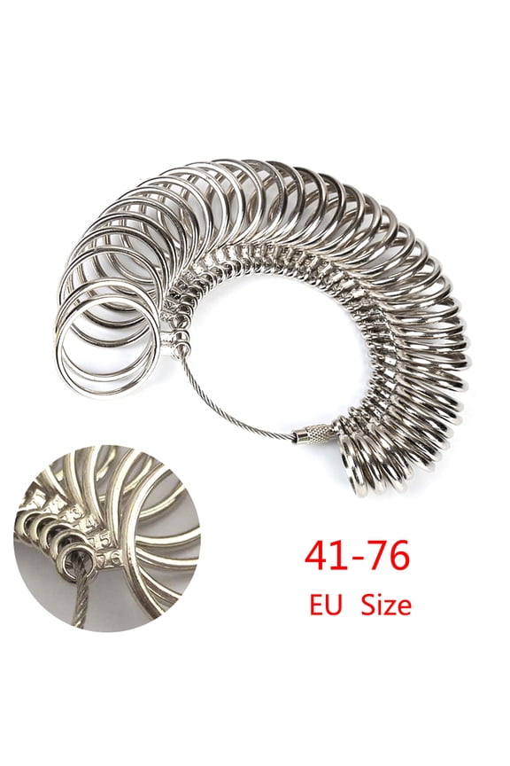 Metal Finger Sizing Gauge Women Men Wedding Rings Measurement Jewelry Tool Suitable for EU/JP/KR/UK Measuring Tool