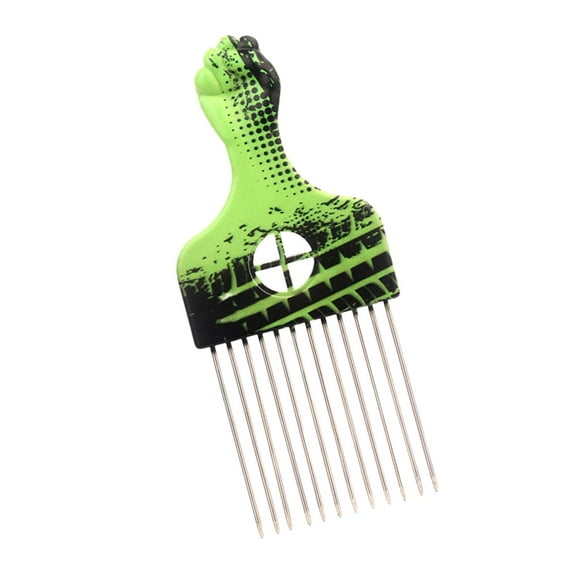 Huhudde Metal Pick Comb Afro Comb Metal Hair Comb Hair Styling Comb Stainless Steel Hair Pick Hairdressing Styling Tool