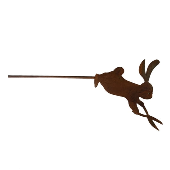 Huhudde Metal Rabbit Stake Garden Outdoor Animal Rabbit Statue Yard Easter Decorations