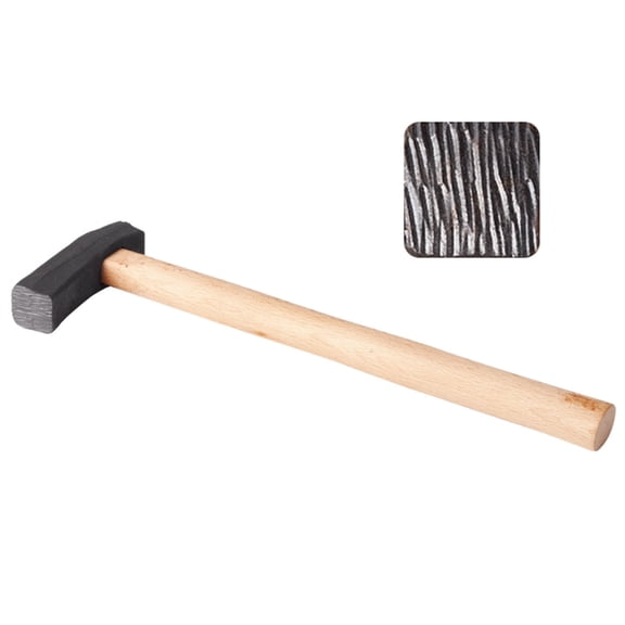 Huhudde Metal Texturing Hammer DIY Jewelry Making Tool Square Head with Wood Handle