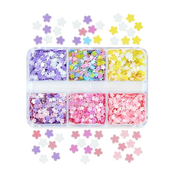 Huhudde Mini Flower Glitter Sequins Confetti for DIY Jewelry Making Resin Mold Fillers