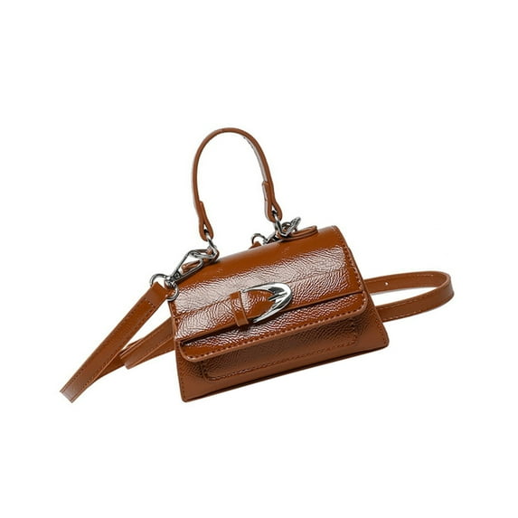 Huhudde Modern Compact Square Crossbody Bag For Women PU Leather Shoulder Purse With Adjsutable Strap Everyday Essential