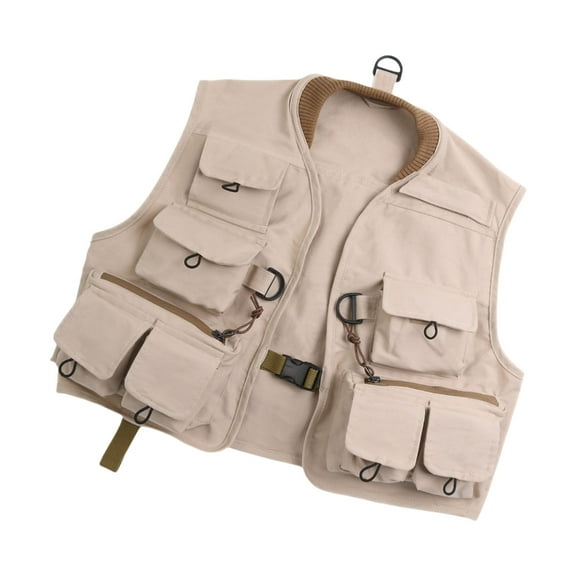 Huhudde Multifunction Fly Fishing Vest Fishing Accessories Trout Fishing Gear Multi Pocket Waistcoat for Kids Children