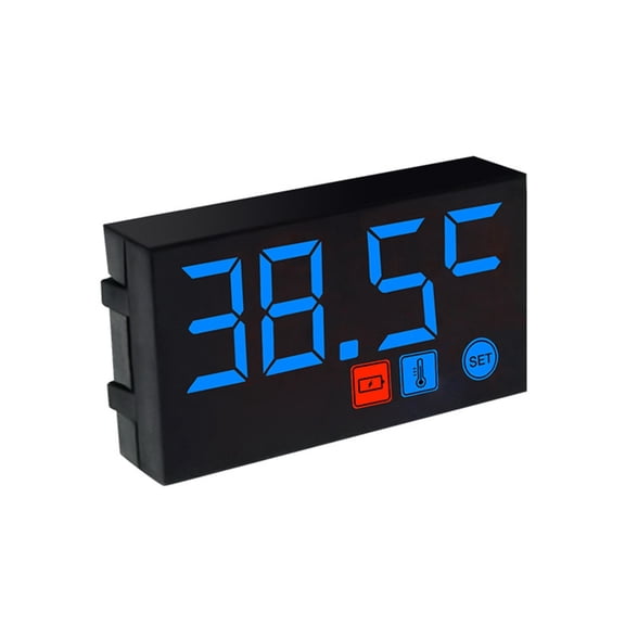 Huhudde Multifunction Voltimetro Digital Time Clock Thermometer Voltmeter DC12V LED Display for Motorbike Boats Car