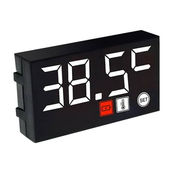 Huhudde Multifunction Voltimetro Digital Time Clock Thermometer Voltmeter DC12V LED Display for Motorbike Boats Car