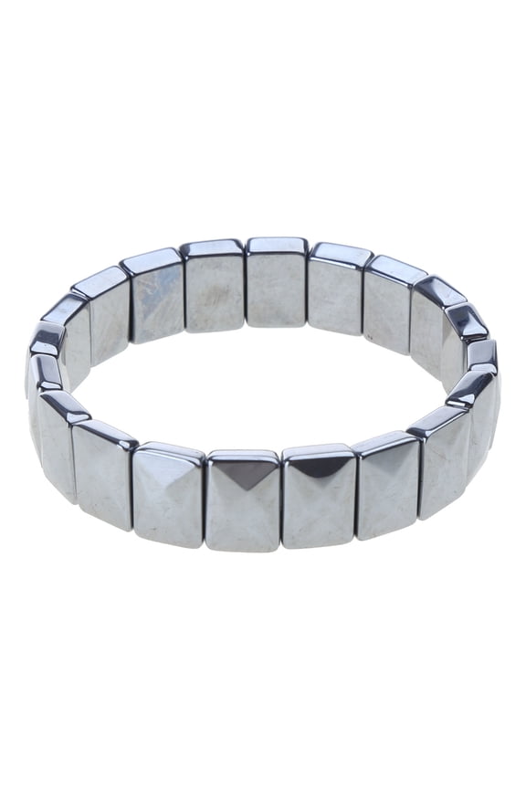 Natural Terahertz Bracelet Hand Row DIY Chamfer Energy Stone Bracelets Noble Healthy Men Women Jewelry Birthday Gift