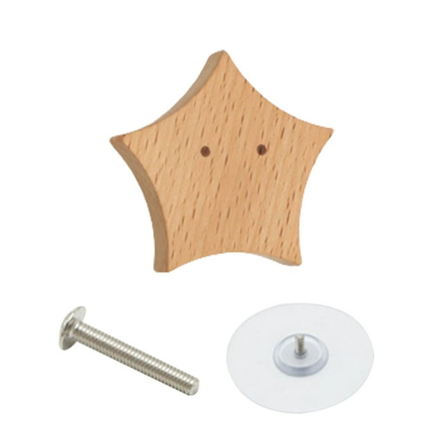 Huhudde NoDrill Wooden Furniture Handles Quick & Simple Wood Pull