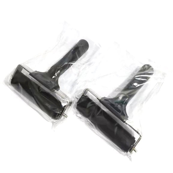 Huhudde Non Slip Tapes and Rubber Rollers, Pack of 2 for Printing and Art Crafts Project Brayer Glues Roller 6cm+10cm Width