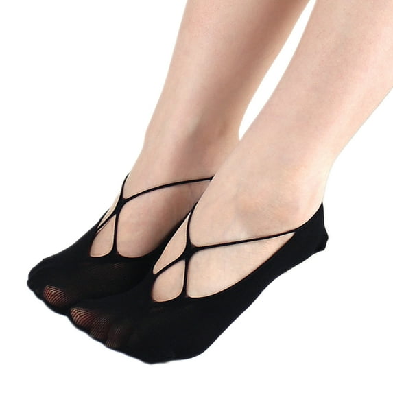 Huhudde Not Show Socks for Women Nylon Low Cut Invisible Liner Socks Summers Ankle Socks Invisible Hiddens Socks Hosiery