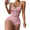 thumbnail image 1 of Huhudde Pajamas Sleeveless Summers Lounges Set Heart Printed Nighty Loungewear Soft Tanks Top and Shorts Sleepwear Nightwears, 1 of 16