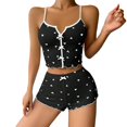 thumbnail image 1 of Huhudde Pajamas Sleeveless Summers Lounges Set Heart Printed Nighty Loungewear Soft Tanks Top and Shorts Sleepwear Nightwears, 1 of 17