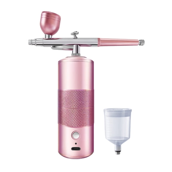 Huhudde Portable Rechargeable Wireless Airbrush With Compressor Double Action Spray Guns