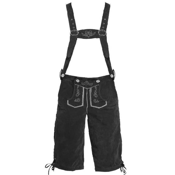 Huhudde Retro Styles Suspenders Shorts Unisex Polyester Oktoberfest Outfit Easy Care Casual Wear Traditional German Costume Shor