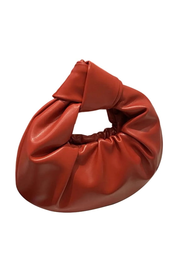 Ruched Hoboes Dumplings Bags Hoboes Handbags Women Pu Leather Clutches Purses Toted Bags Knotted Top Handle Bag Shopping