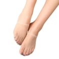 thumbnail image 1 of Huhudde Sheer Mesh Toe Not Show Liner Half Socks for Women Seamless Grip Nonslip Socks Invisible Toe Covers Socks, 1 of 17