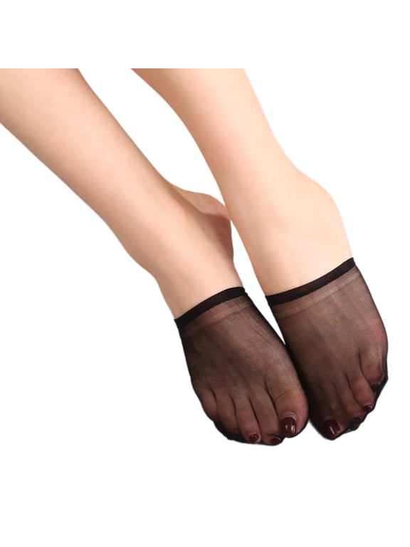 Sheer Mesh Toe Not Show Liner Half Socks for Women Seamless Grip Nonslip Socks Invisible Toe Covers Socks