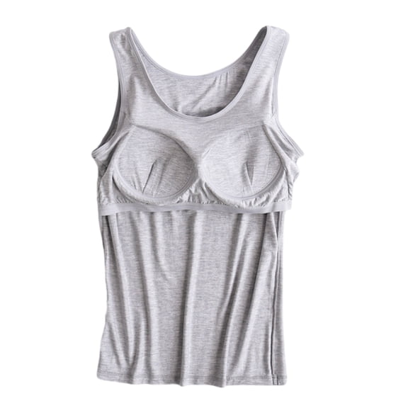 Huhudde Shelf Bra Tanks Tops Sleeveless Racerback Workout Camisole Yoga Shirt Cotton Undershirts Tanks Top with Built in Bras