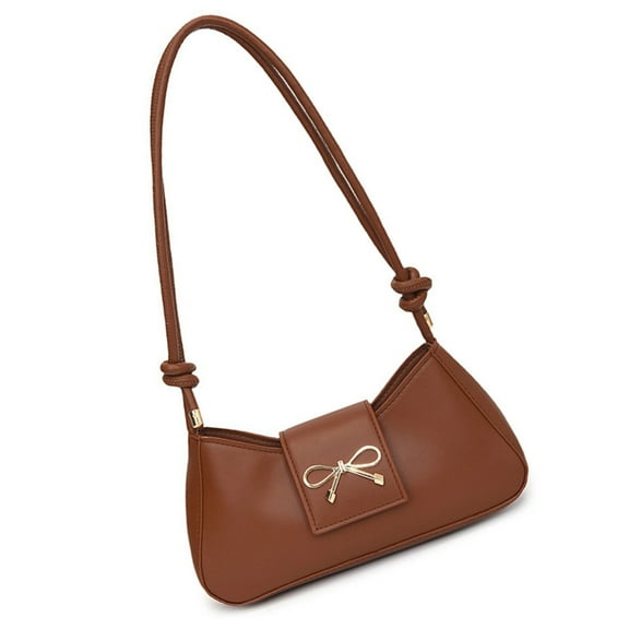 Huhudde Shoulder Bag for Women Girls Trendy Evening Clutches Purse Pu Leather Under the Arm Purses Bowknot Purses Handbag Gifts