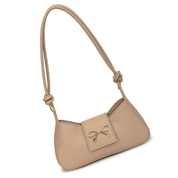 Huhudde Shoulder Bag for Women Girls Trendy Evening Clutches Purse Pu Leather Under the Arm Purses Bowknot Purses Handbag Gifts