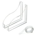 Huhudde Shower Splash Guard with Tape Kit Multipurpose Clear Bathtub