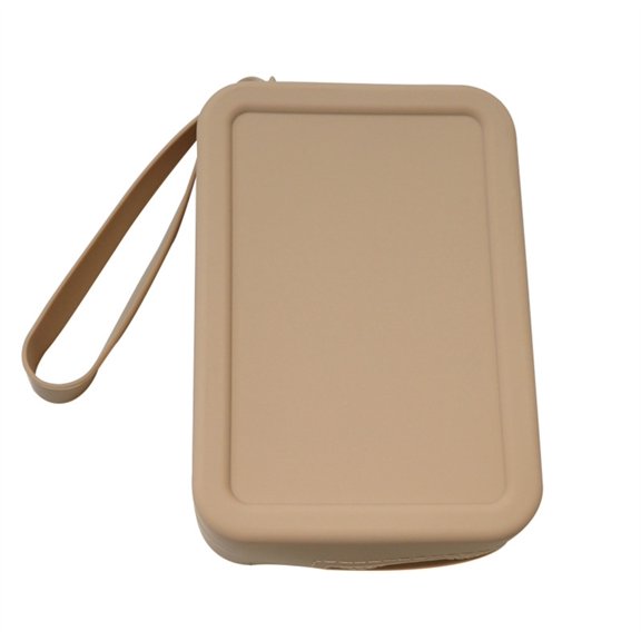 Huhudde Silicone Makeup Organized Bag for Women Cosmetic Case Toiletry Bag with Handle and Zippered