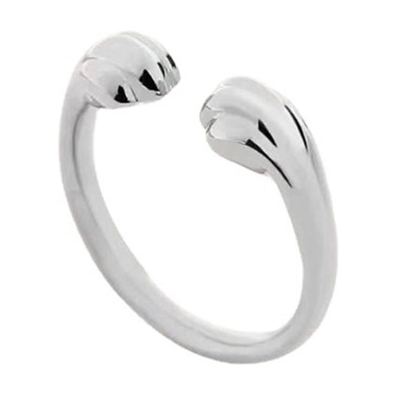Huhudde Simple Cat Paw Open Ring Embrace Design Finger Rings Statement Rings Pet Jewelry