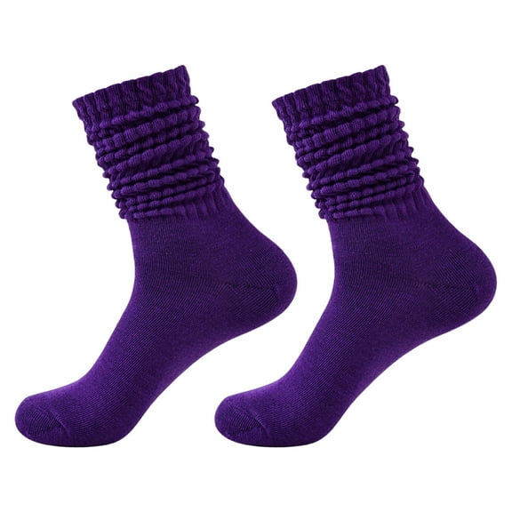 Huhudde Slouch Socks for Women,Ribbed Knitted Knee Highs Tube Scrunch Socks Extra Long Scrunch Knee Highs Socks Slouchy Socks