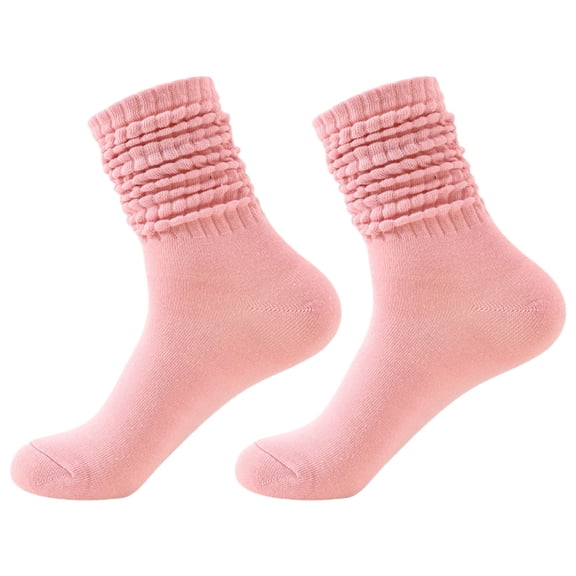 Huhudde Slouch Socks for Women,Ribbed Knitted Knee Highs Tube Scrunch Socks Extra Long Scrunch Knee Highs Socks Slouchy Socks