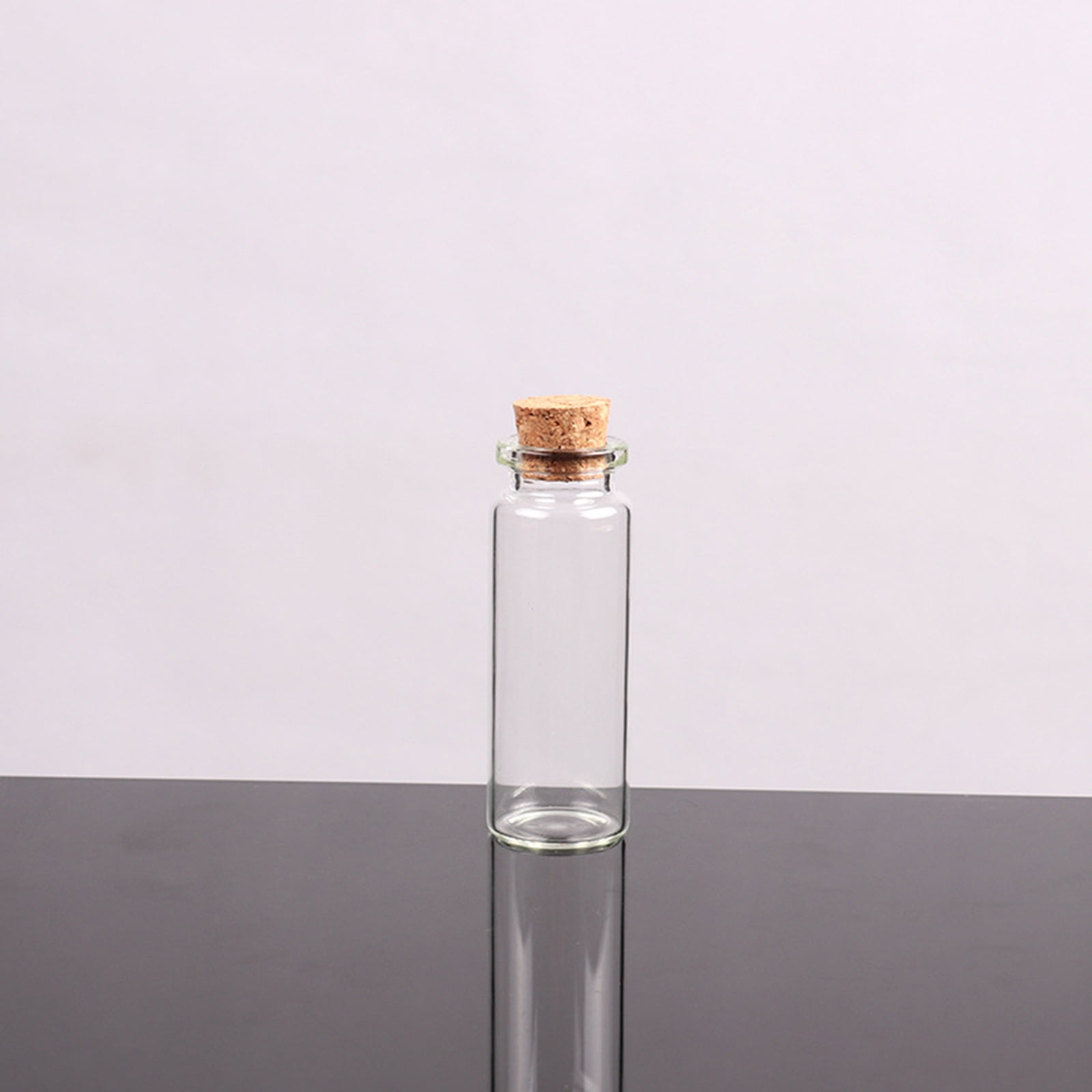 Huhudde Small Bottles with Cork Stoppers Tiny Vials Small Clear Glass